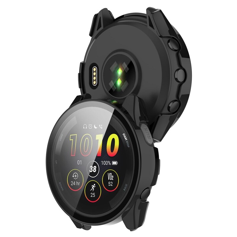 PC Bảo Vệ Trường Hợp Glass Đối Với Garmin Forerunner 265 Đồng Hồ Thông Minh Bumper Miếng Bảo Vệ Màn Hình Cho Garmin Forerunner 265 265 S Bìa