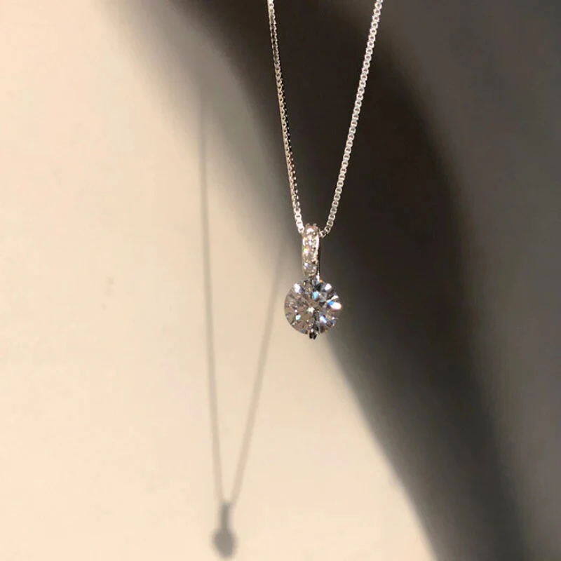 Huitan Eternity Pendant Necklace Simple and Elegant Women's Classic Jewelry