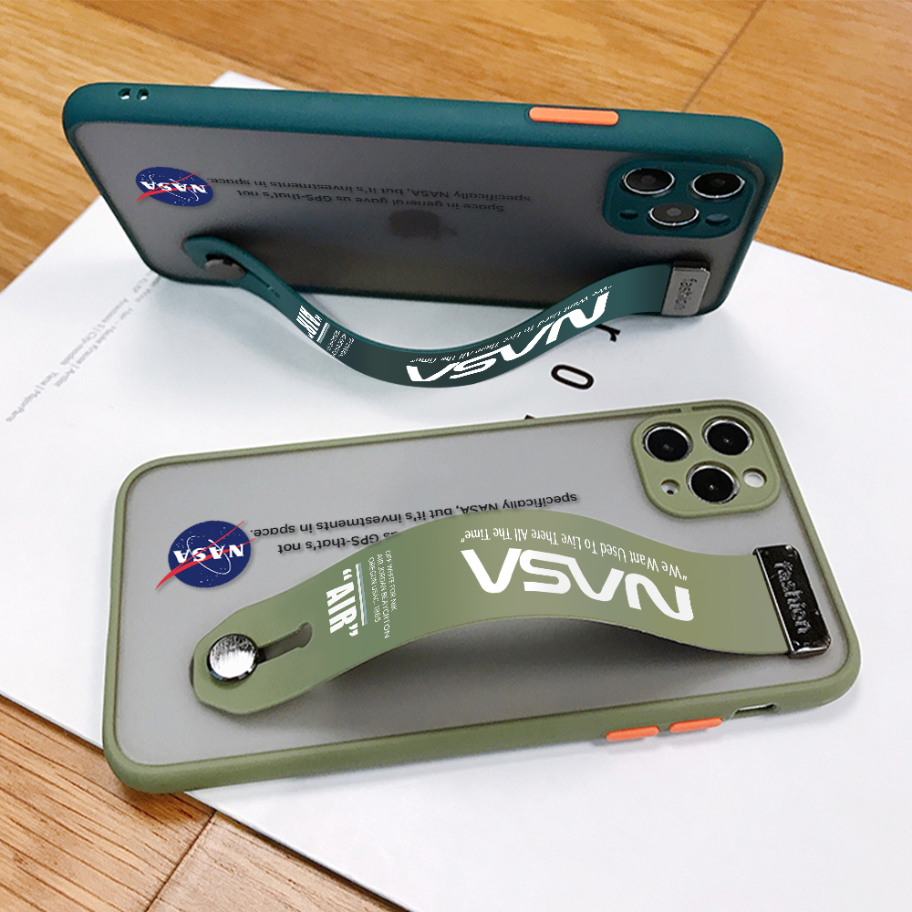 (With Wristband) Hontinga Casing Case For Xiaomi Redmi 7A Case Shockproof NASA Transparent Phone Case Soft Edge Full Lens Protection Camera Protector Back Cover Casing Hard Case For Boys For Grils