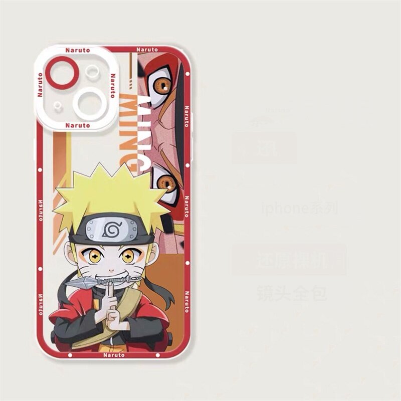 Ốp Điện Thoại Anime Nhật Bản Naruto Hoạt Hình Trong Suốt Chính Hãng Tương Thích Cho iPhone 11 12 13 14 Pro Max X Xs Max XR 6 6S 14 8 7 Plus SE 2020 2022 Ốp TPU Mềm Chống Va Đập