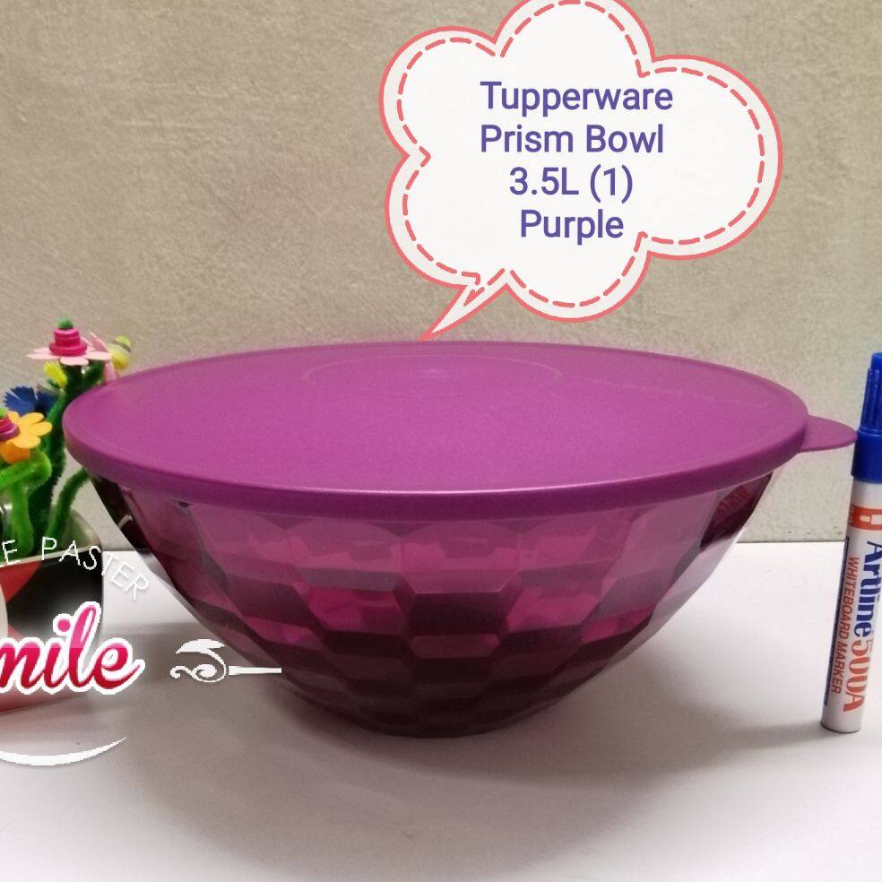 Tupperware Prism Bowl 3.5L (1) Purple /Green Lazada