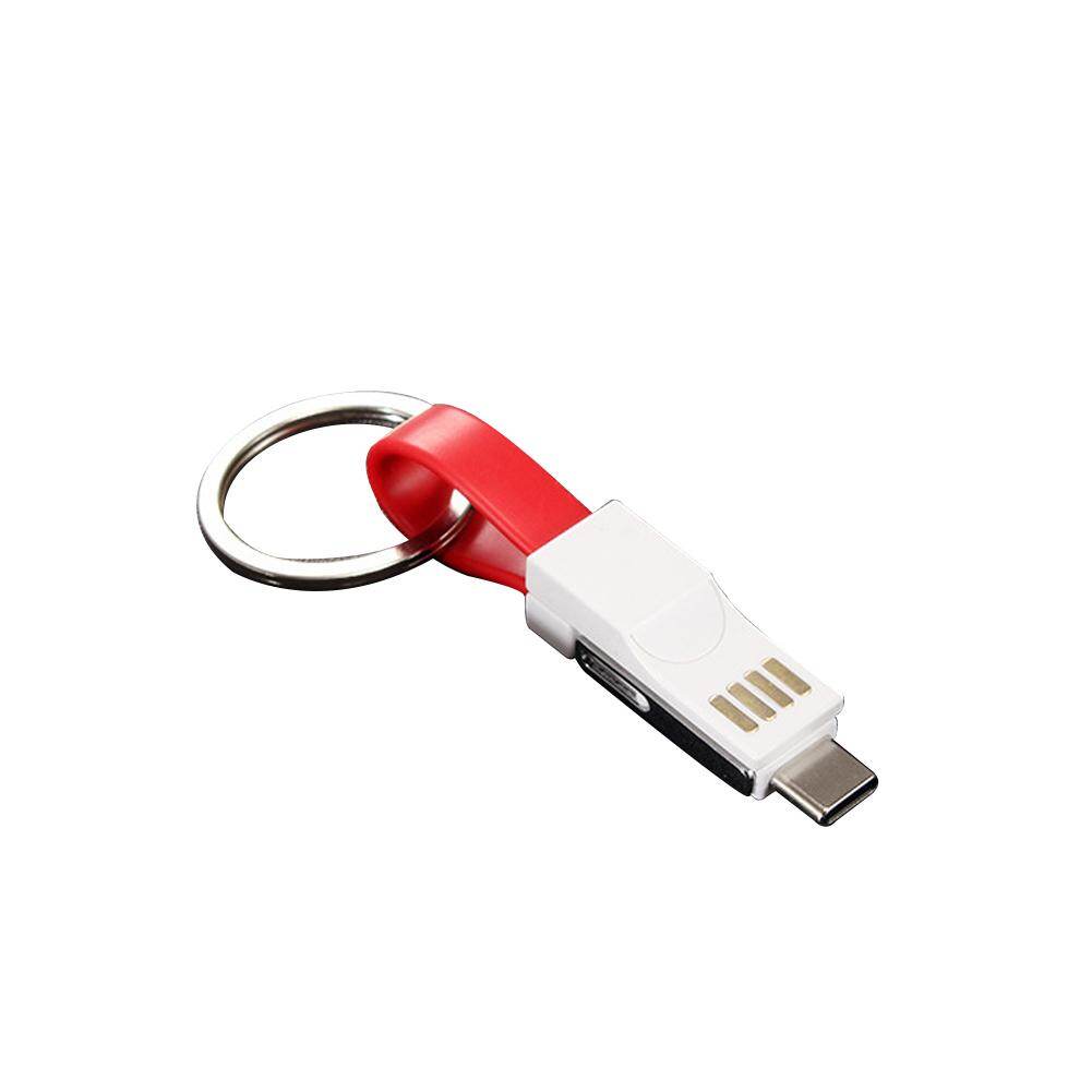 3 in 1 Multi keychain  Charging Cable Portable  Magnetic Travel Short Cables Type C Lightning Micro USB  Compatible iPhone Android All Smartphones