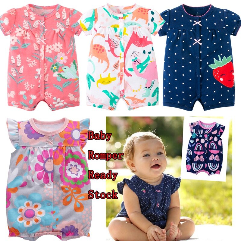 Carter Baby Girls Romper Cotton Newborn Clothes- Short Sleeve Infant  Onesies | Lazada Singapore
