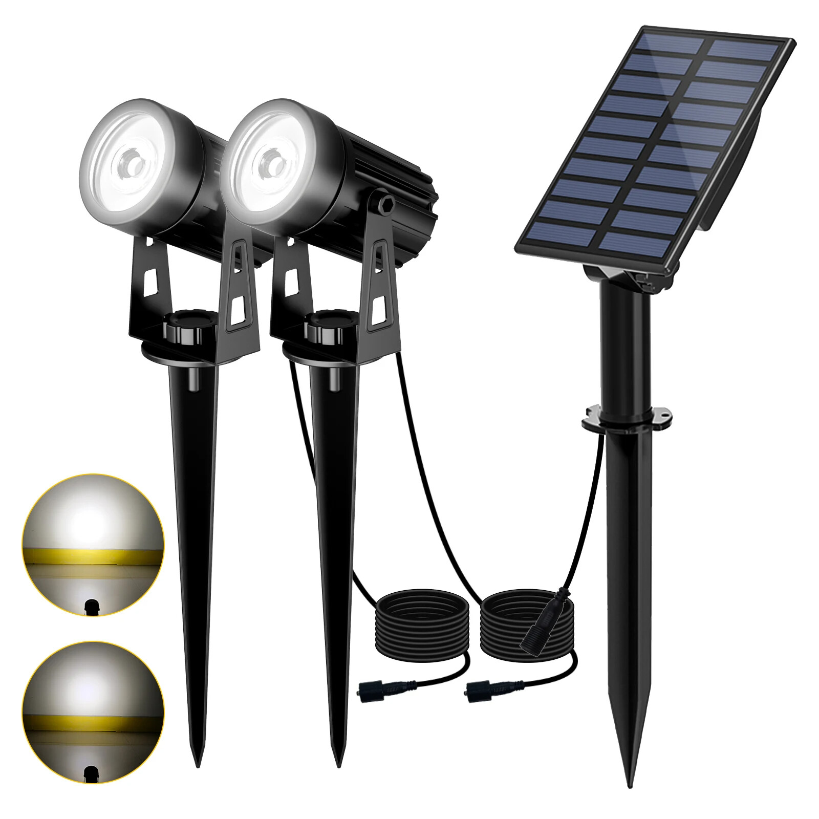 Led lawn light ip65 waterproof garden floodlight led garden light outdoor light 3000k/6000k/rgb solar led light outdoor solar spotlight solar garden light outdoor ip65 waterproof solar power light wall light