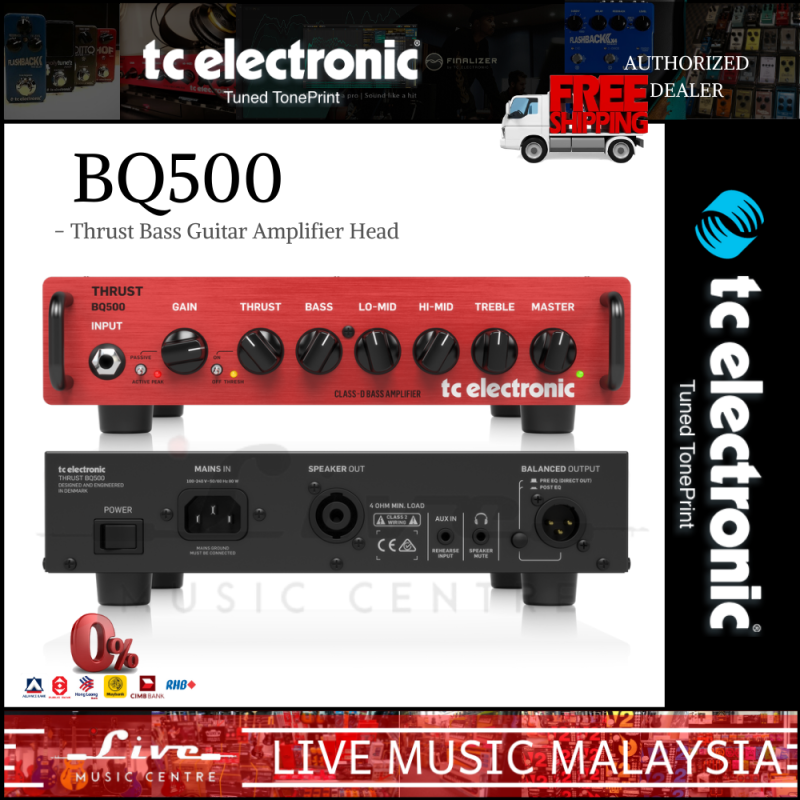 TC Electronic Thrust BQ500 - Bass Guitar Amplifier Head (BQ-500) Malaysia