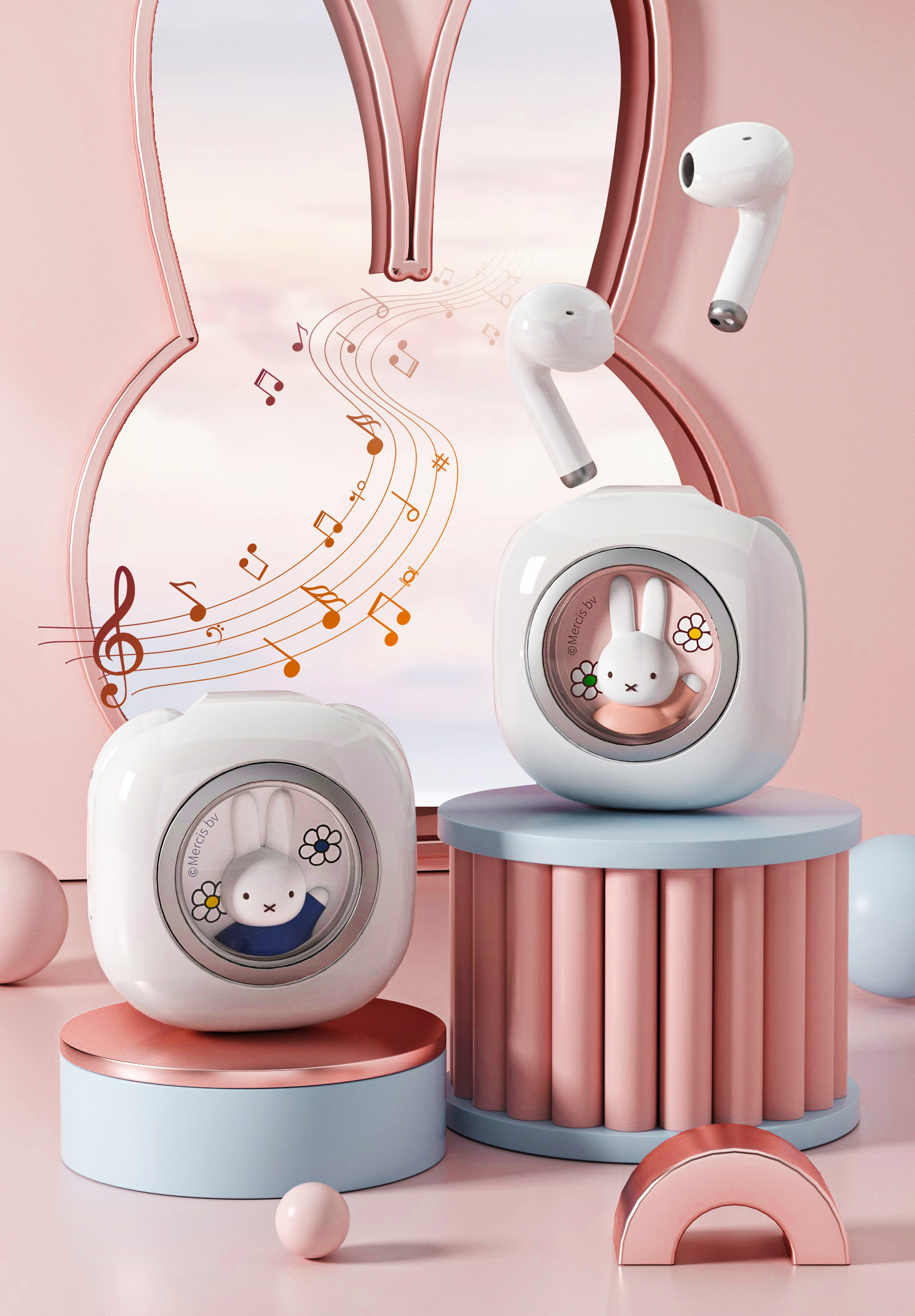 Miffy Bluetooth tai nghe gắn tai không dây Pro