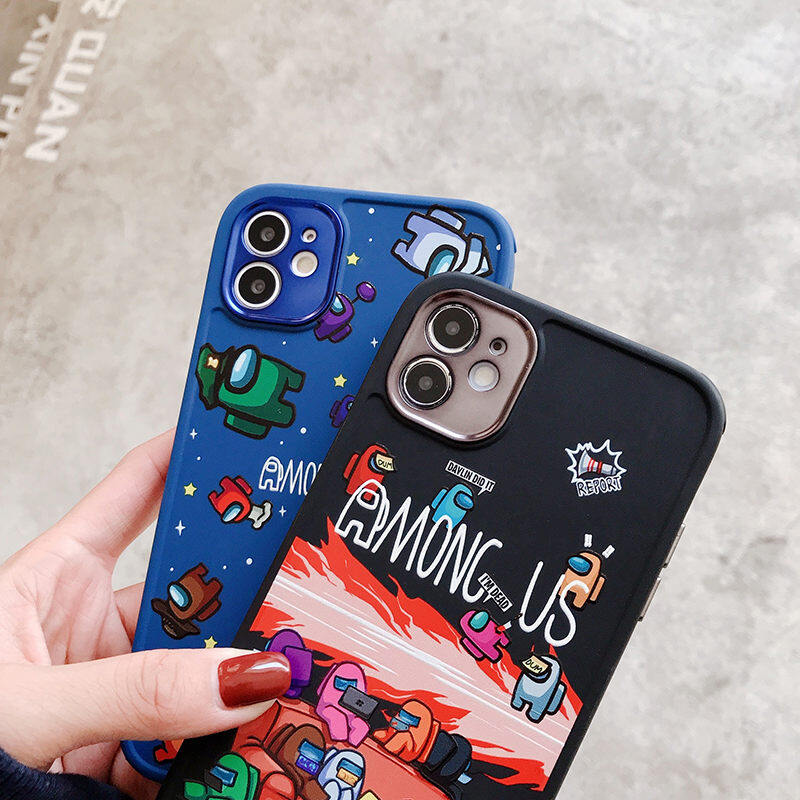 Game Characters Peas Battle Pattern Phone Case for IPhone 7 8 Plus SE 2020 Case IPhone 12 Pro Max Cute Cartoon Cover Case for IPhone 11 Pro Max XR XS MAX Soft Silicone Case