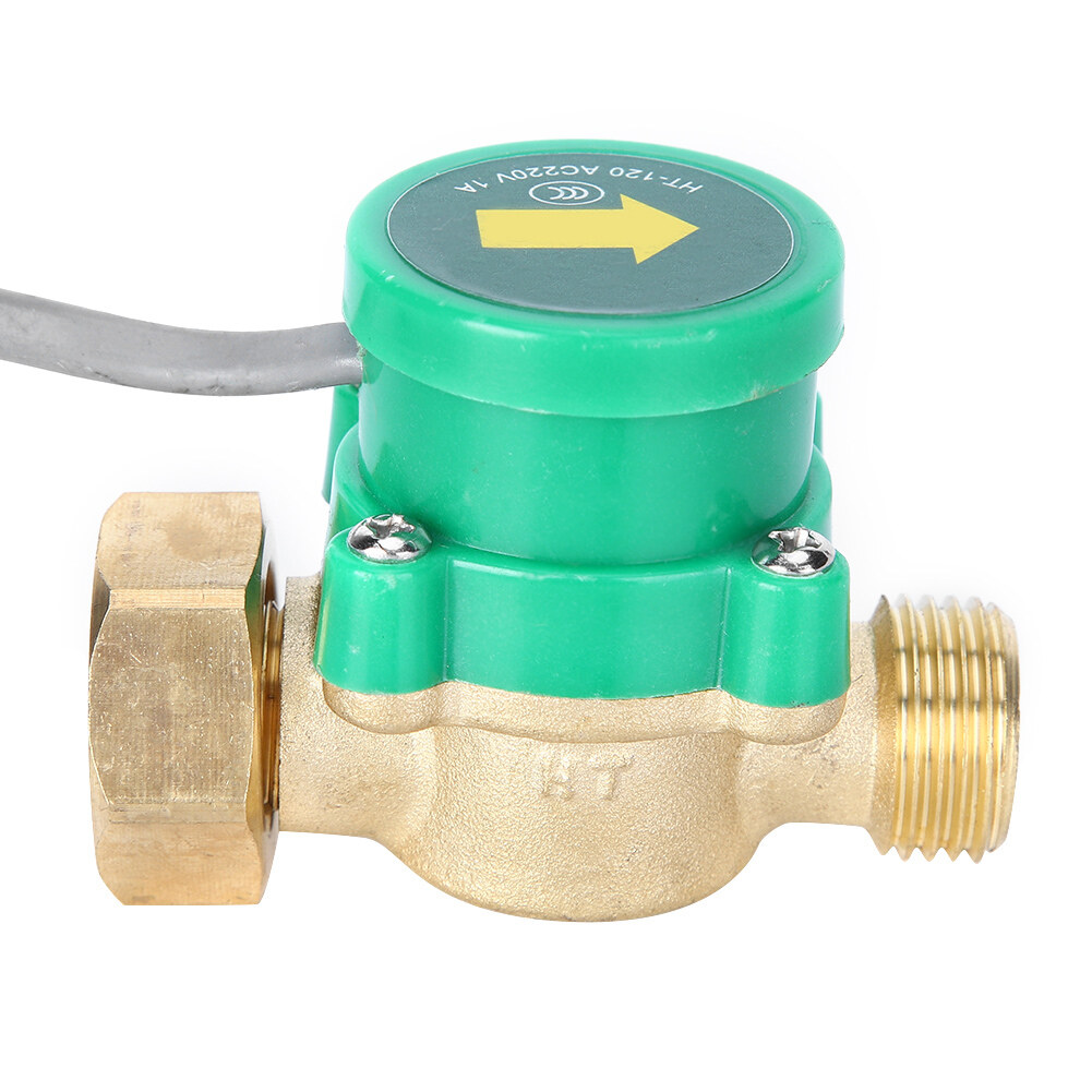 HT-120 Cảm Biến Lưu Lượng Máy Bơm Nước 6-4 AC220V Bơm Tăng Áp Đường Ống Công Tắc Dòng Chảy, G3/4"