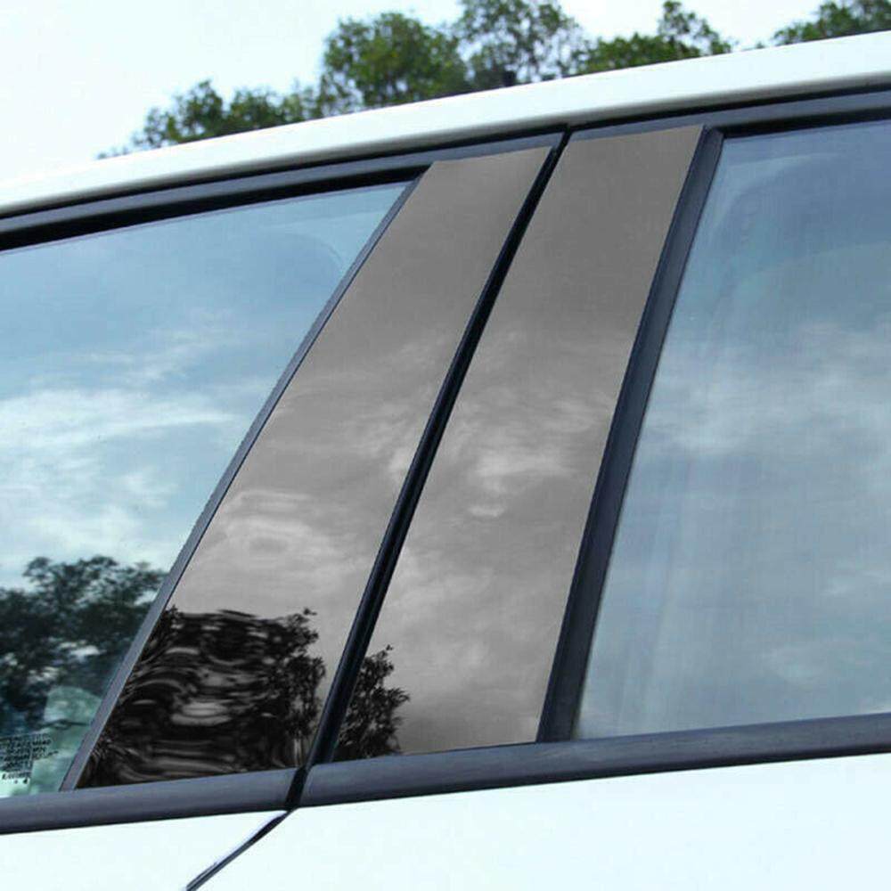 6Pcs Window Center B C Pillar Post Cover Trim Sticker For Honda Accord 2013-2017