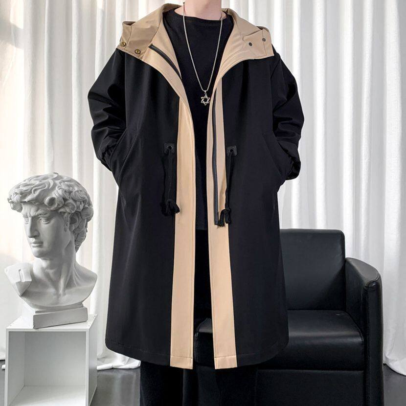 Men's coat 2022 autumn winter new men's Korean fashion coat loose handsome coat coat men's casual warm coat