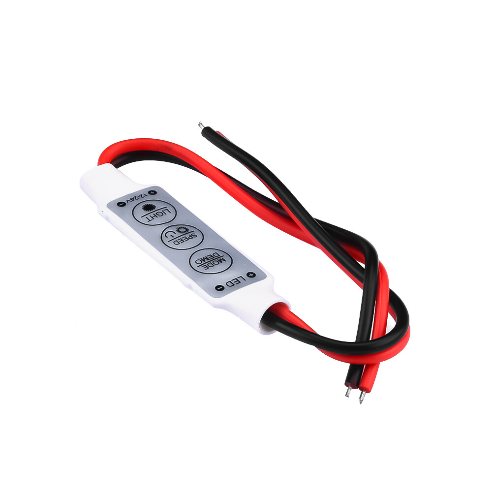 LANGTU Mini 12V Dải Đèn LED Bộ Điều Khiển Làm Mờ Với Công Tắc 3528 5050