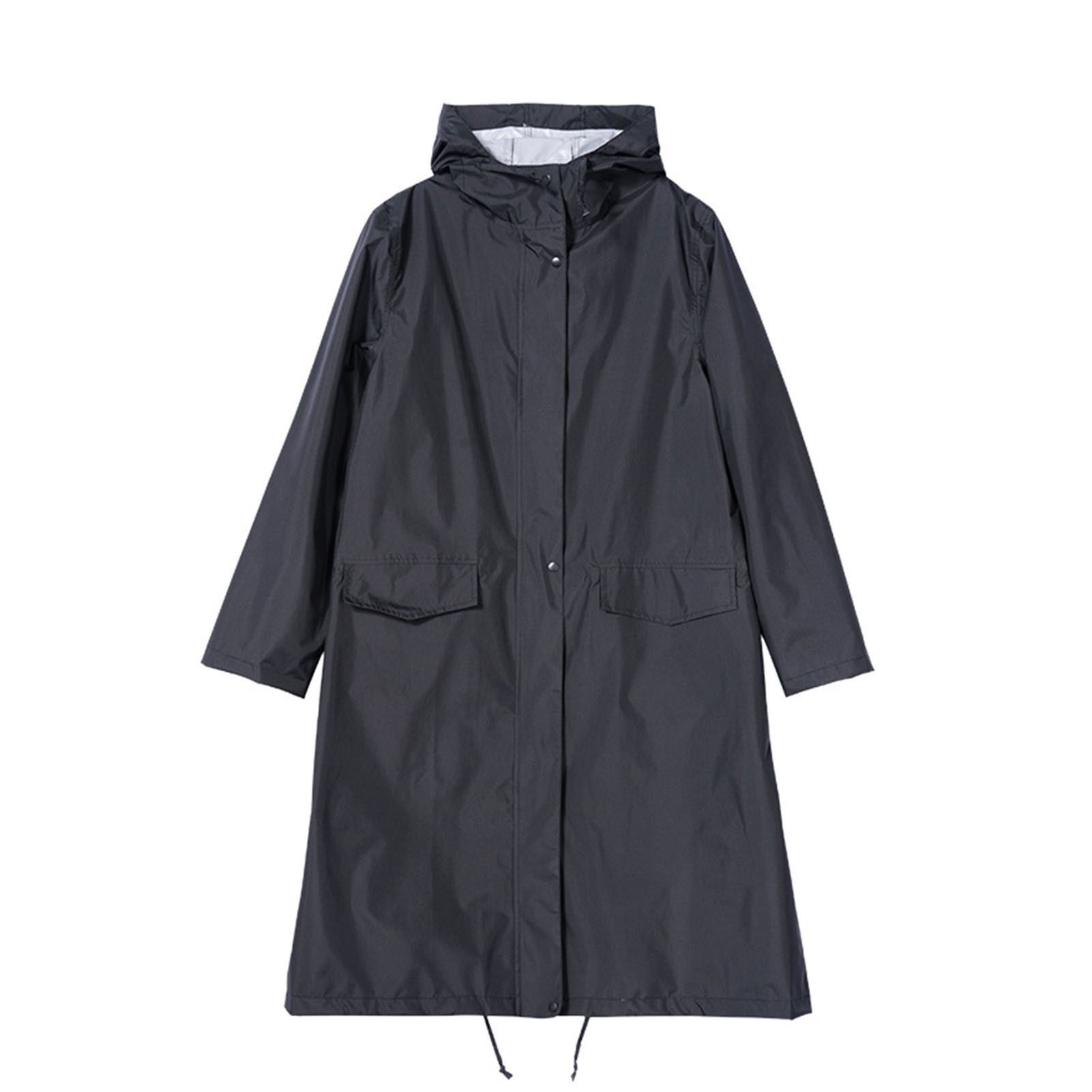 Benferry Solid Color Raincoat Waterproof 210D Polyester Cloth Unisex Rain Jacket for Outdoor