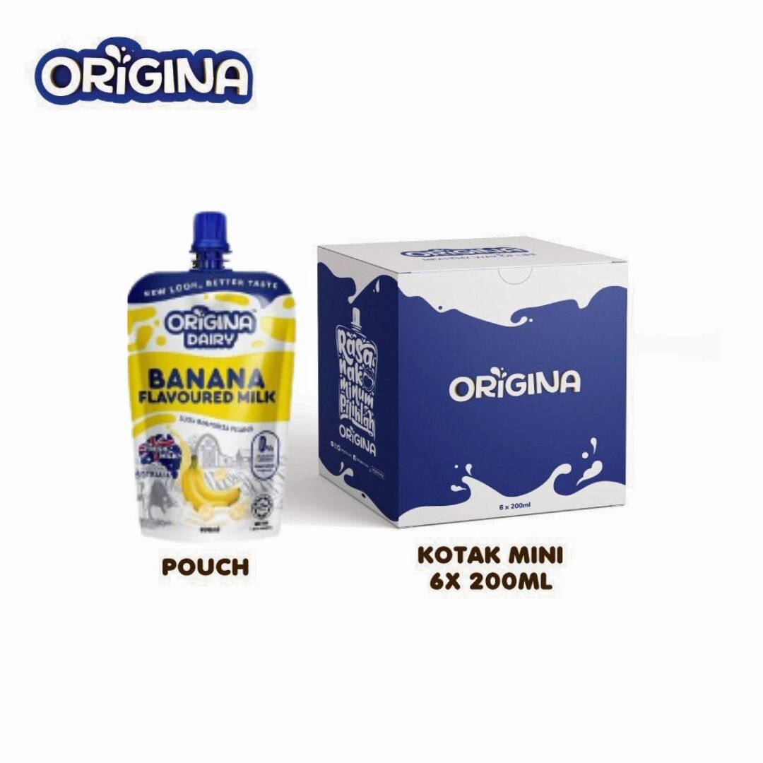 ORIGINA BANANA FLAVOURED MILK | MINIBOX (6 x 200ML) | Lazada