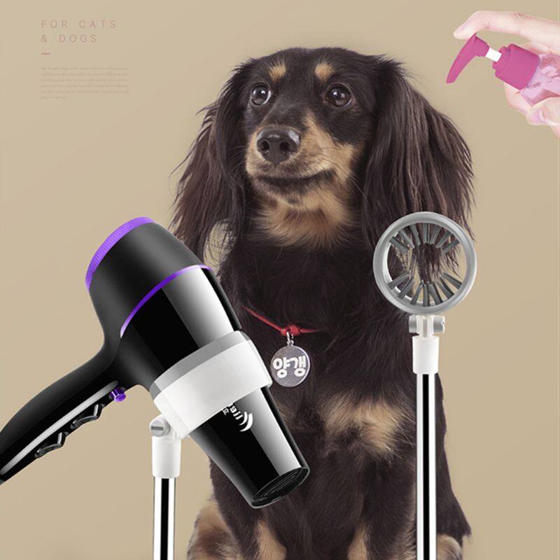 Giá Đỡ Máy Sấy Tóc Cho Thú Cưng Khung Tròn Ổn Định Sàn Khung Cố Định Dọc Có Thể Co Rút Được, Phụ Kiện Chải Lông Thú Cưng Đa Năng