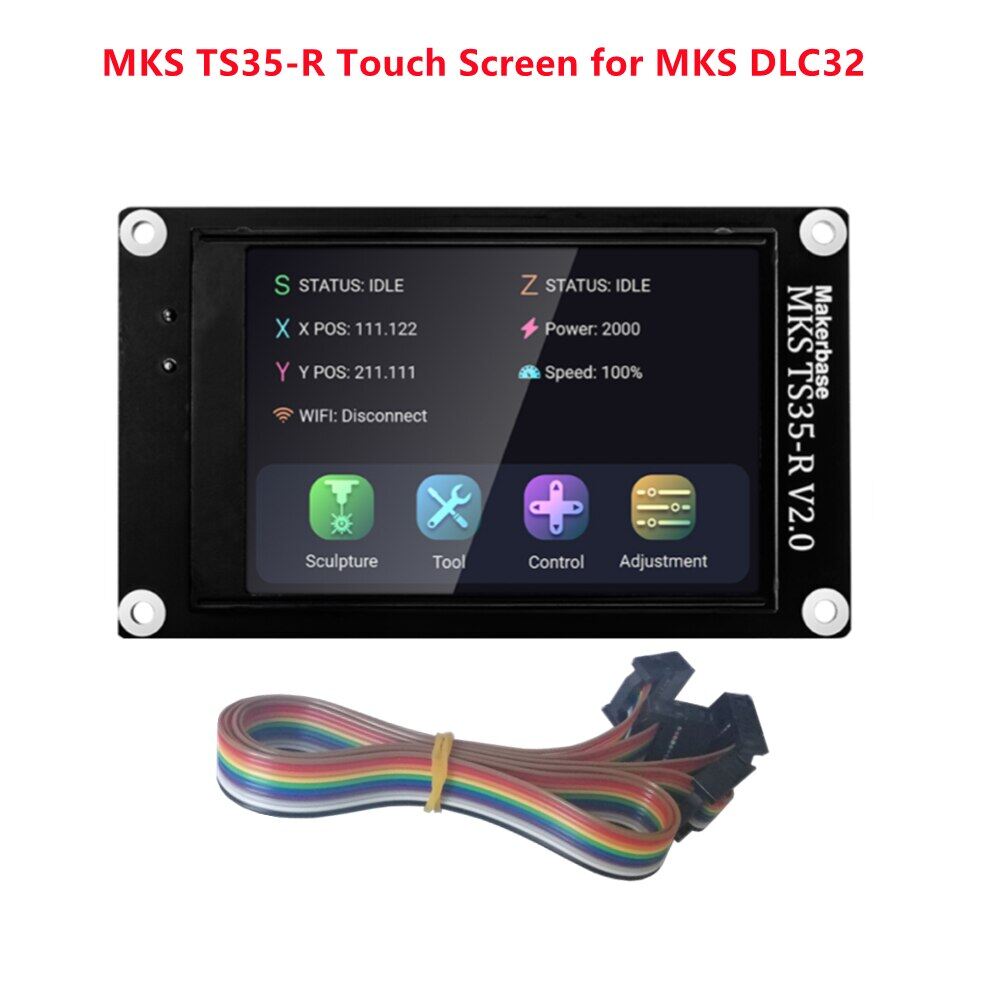 Mks ts35-r ts24-r touch screen ts35 ts24 display for mks dlc32 v2.1 control board 32bits cnc offline controller makerbase