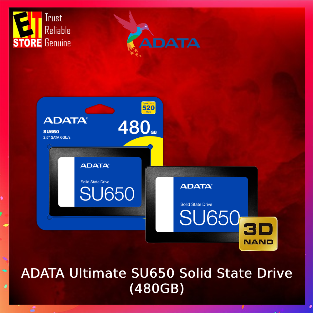 ADATA SSD 240GB 480GB 1000GB ULTIMATE SU650 SSD (3 Years