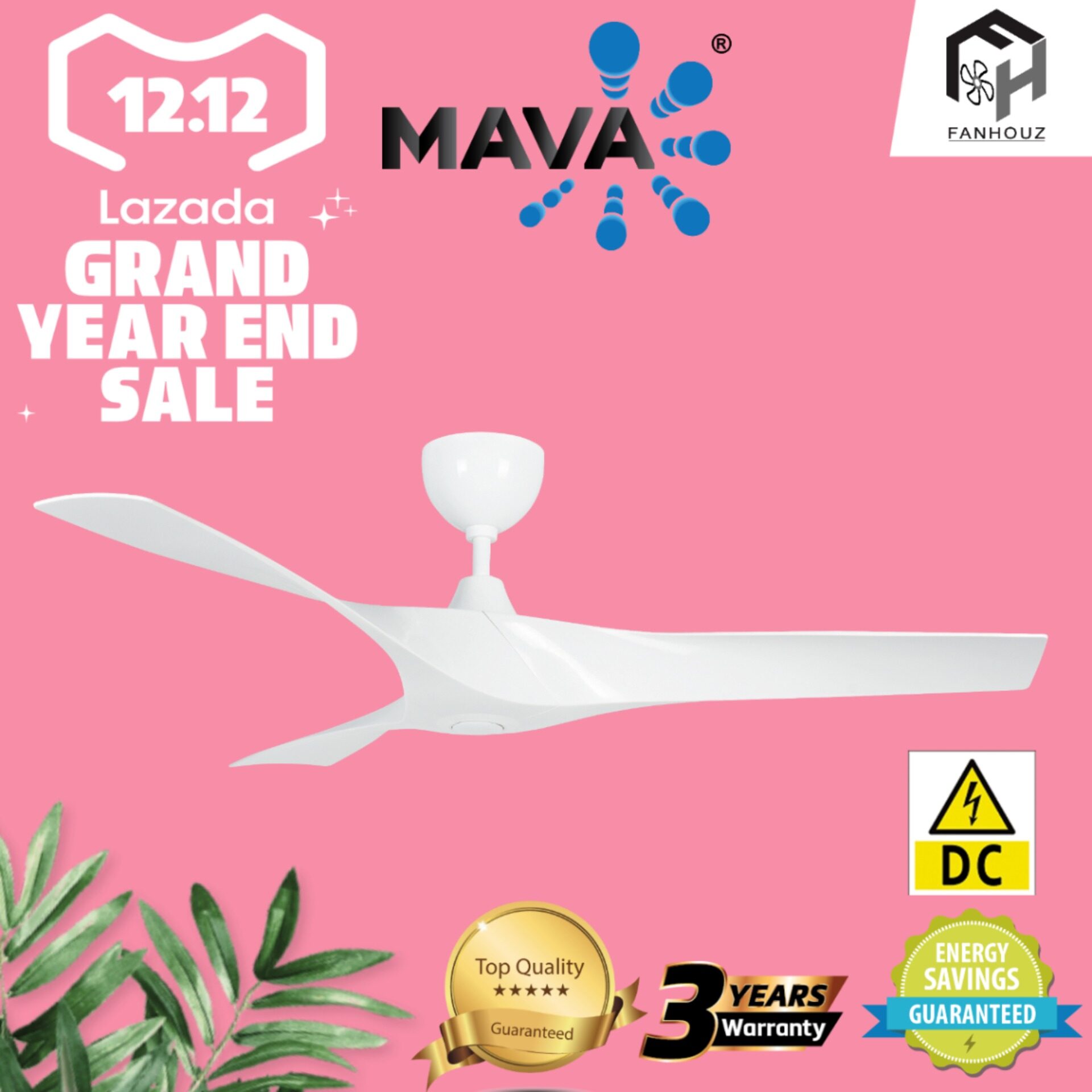 Mava 52 Zolla Dc Ceiling Fan With Remote Control Lazada
