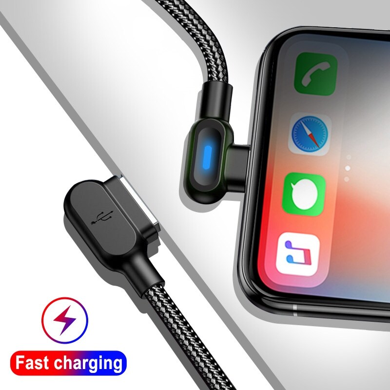 [A NEW] 90 DegreeUSB USB Type CWithLight Elbow CableCharging Data Cord1311Xiaomi Phone