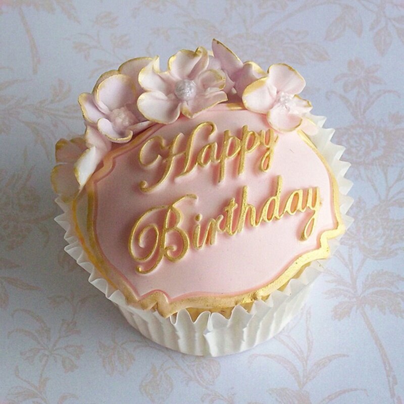 [TM Store]💖[HOT SALE]🎈🎈 [Oliver Timmy] Happy Birthday Silicone Mould Cake Decorating Lace Impression Mat Baking Mold
