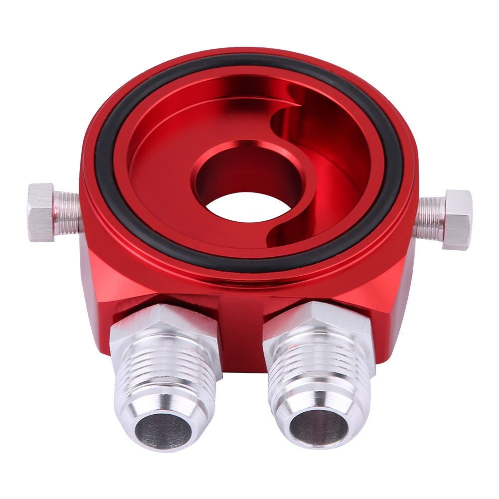 M20 x 1.5 อลูมิเนียมกรองน้ำมันคูลเลอร์แซนวิชแผ่นอะแดปเตอร์ 1/8 NPT