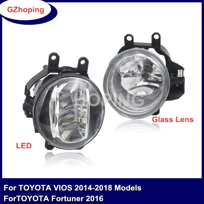 Huiyisunny (Ready Stock)LED Front Bumper Fog Light Fog Lamp For TOYOTA VIOS 2014 2015 2016 2017 2018 For TOYOTA Fortuner 2016