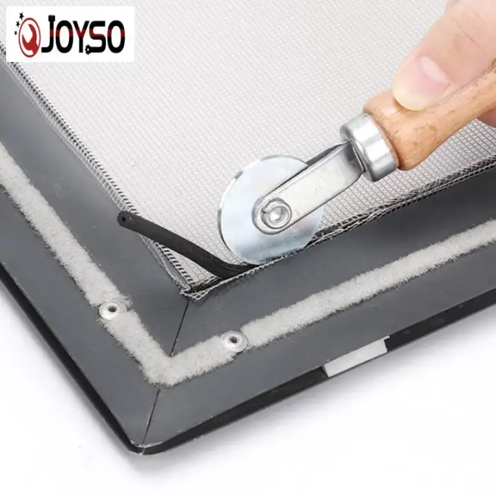 Joyso Wood Metal Screen Window Spline Roller Gauze Wheel Window