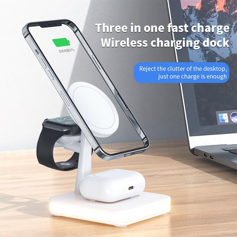 HOCE 25W Magnetic Wireless Charger Dock For iPhone 14 13 12 11Pro Max 14 Plus Magsafe iWatch For Airpods PD QC3.0 USB Fast Charging Brackets Station Charging