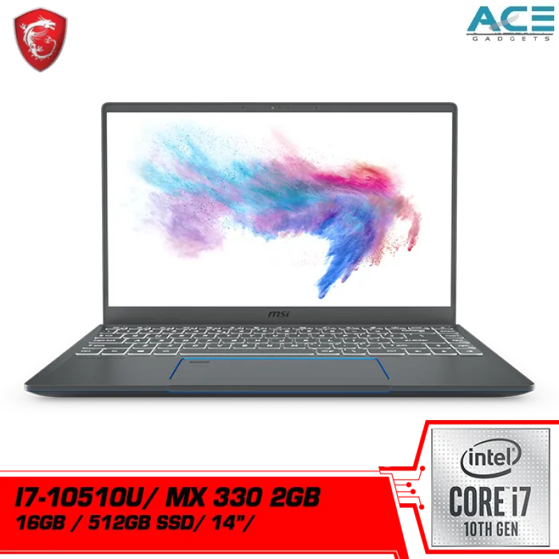 MSI Prestige 14 A10RAS-087MY Notebook *60Hz* (i7-10510U/16GB DDR4/512GB PCIe/MX330 2GB/14FHD/Win10) Malaysia