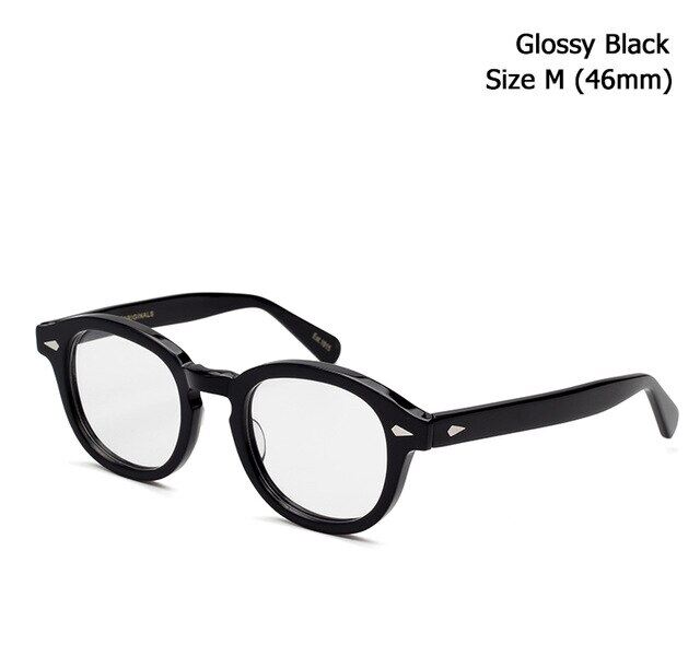 Top Quality Acetate Frame Johnny Depp Lemtosh Style Eyewear Frame Vintage Round Brand Design Eyeglasses Oculos De Grau