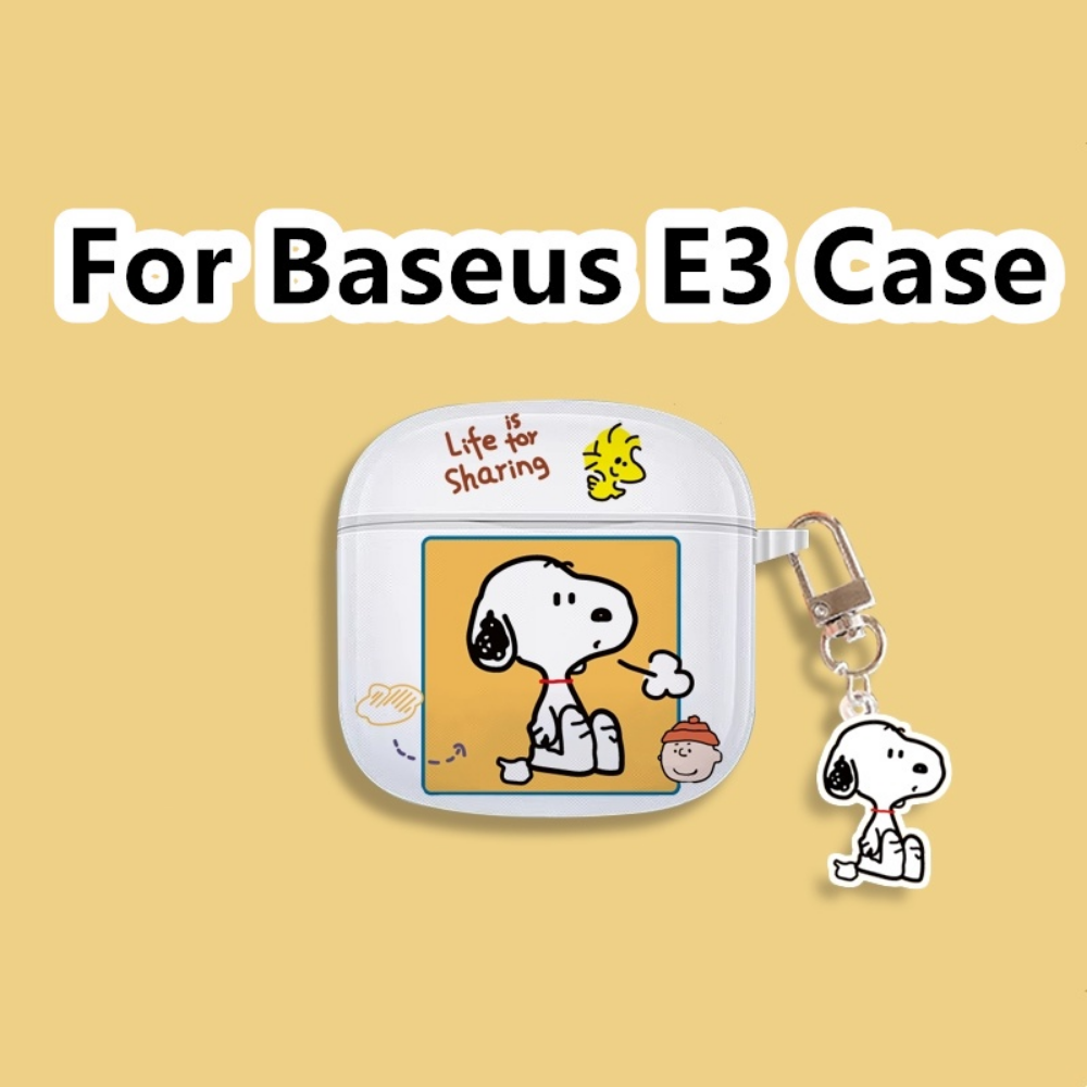 READY STOCK! For Baseus E3 Case Cartoon Transparent Alien Dogs for Baseus E3 Casing Soft Earphone Case Cover