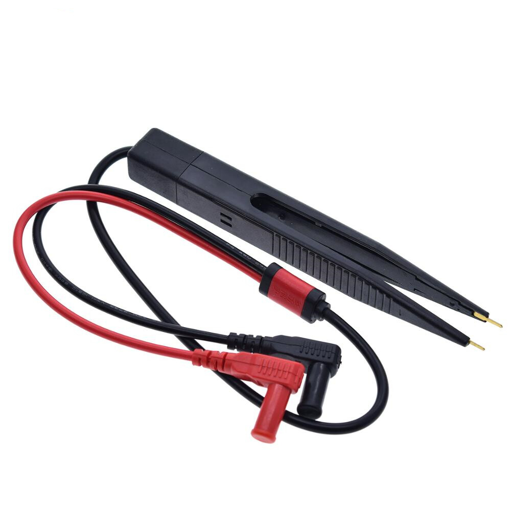 Multi-purpose Test Pen LCR Bridge Patch Clamp SMD Test Tweezers clip Red & Black