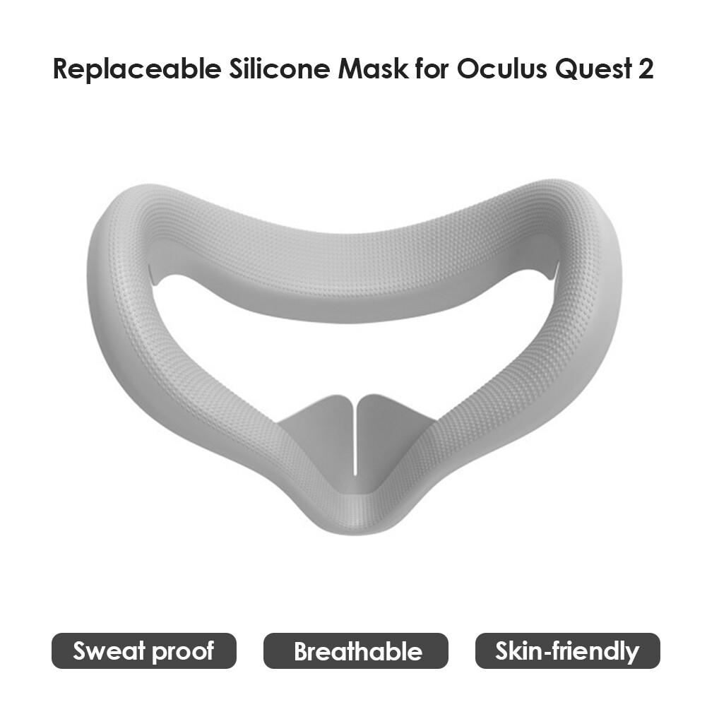 Water Sweat Proof Silicone Eye Mask Cover for Oculus Quest 2 VR Headset