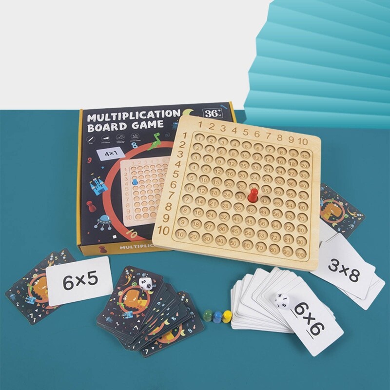 Wood Mathematics Multiplication Board Early Learning Brain Development Toy Classroom Teaching Aids Arithmetic Child Gift