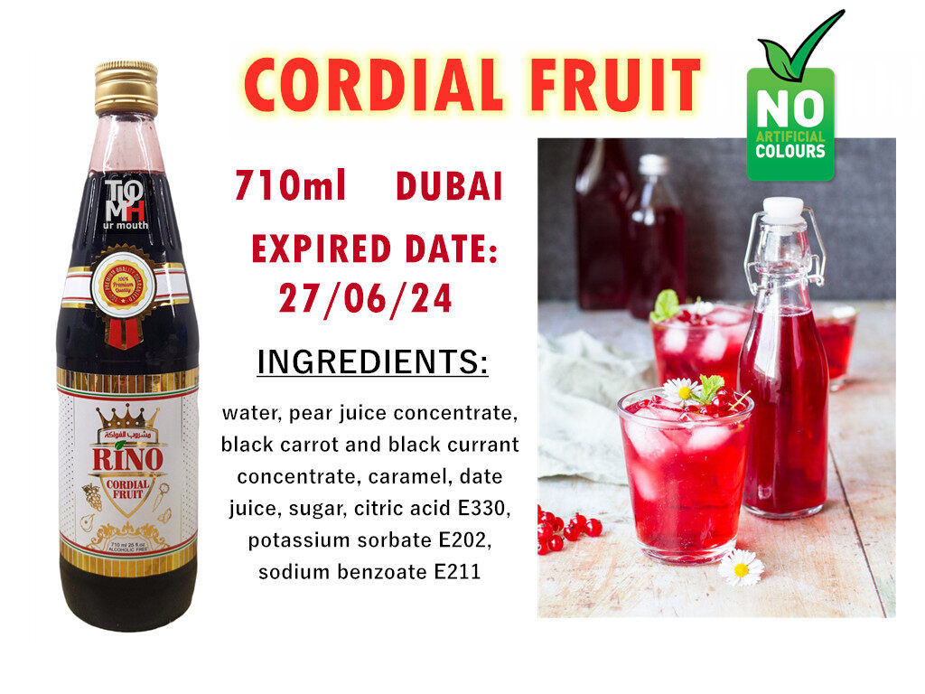 710ml Vimto Fruits Cordial / syrup minuman arab (similar vimto) Lazada