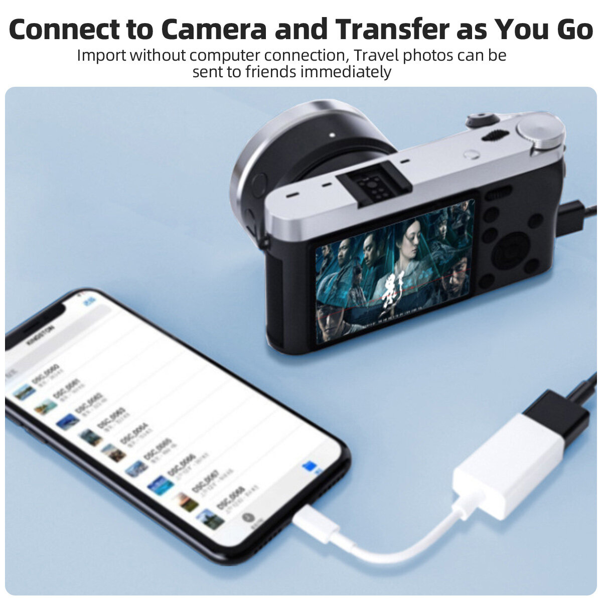 FONKEN Đầu Chuyển Đổi OTG Cho Cáp Dữ Liệu IOS Sang USB 3.0 Đầu Đọc Thẻ Camera Cho Đầu Chuyển Đổi Kết Nối Điện Thoại