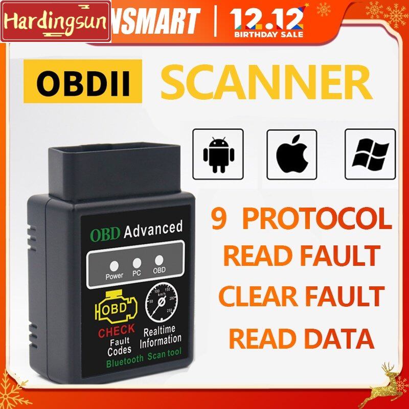 Hardingsun elm327 obd2 mini elm327 bluetooth v1.5 automotive scanner code reader elm 327 obd 2 scan tool ecu car diagnostics tools