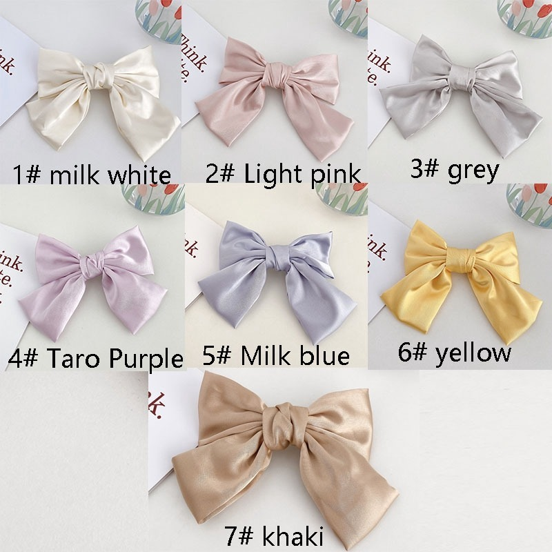 Korean Style High Quality Satin Bow Hair Clip