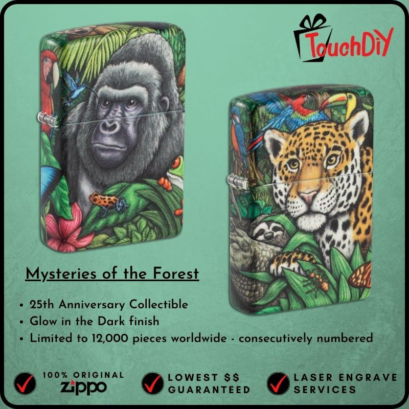 Zippo Lighter Original USA 49347 Mysteries of the Forest - 25th