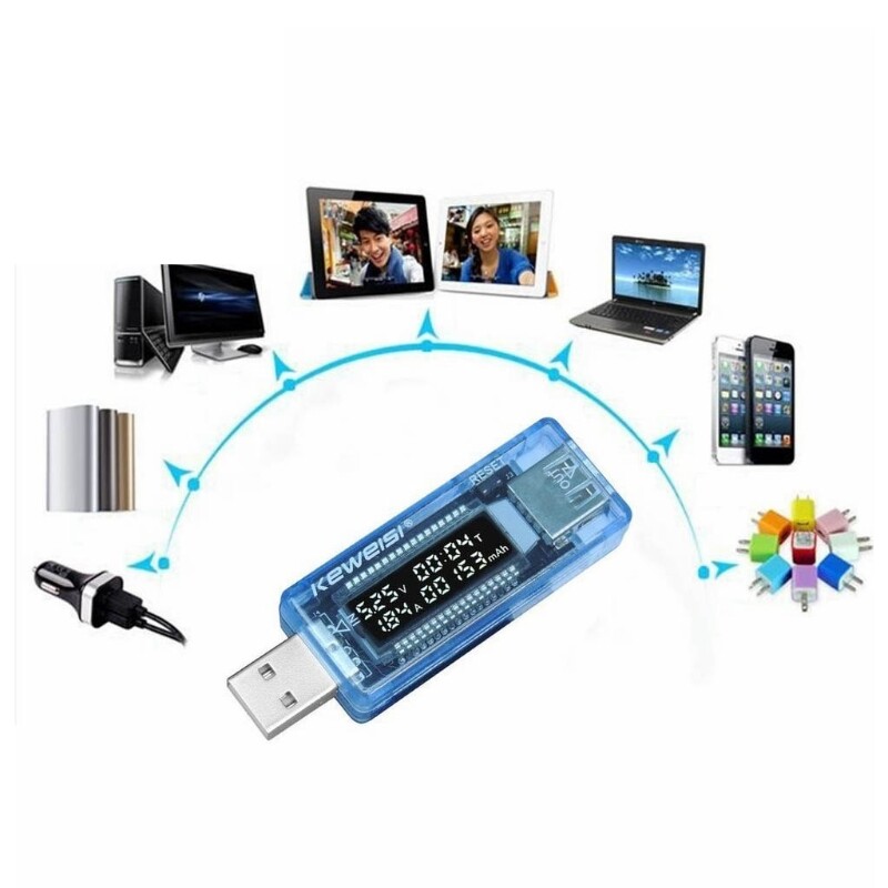 USB Tester Voltage Current Meter Digital Capacity Battery Charge Power Voltmeter Ammeter Multimeter Power Off Auto Save