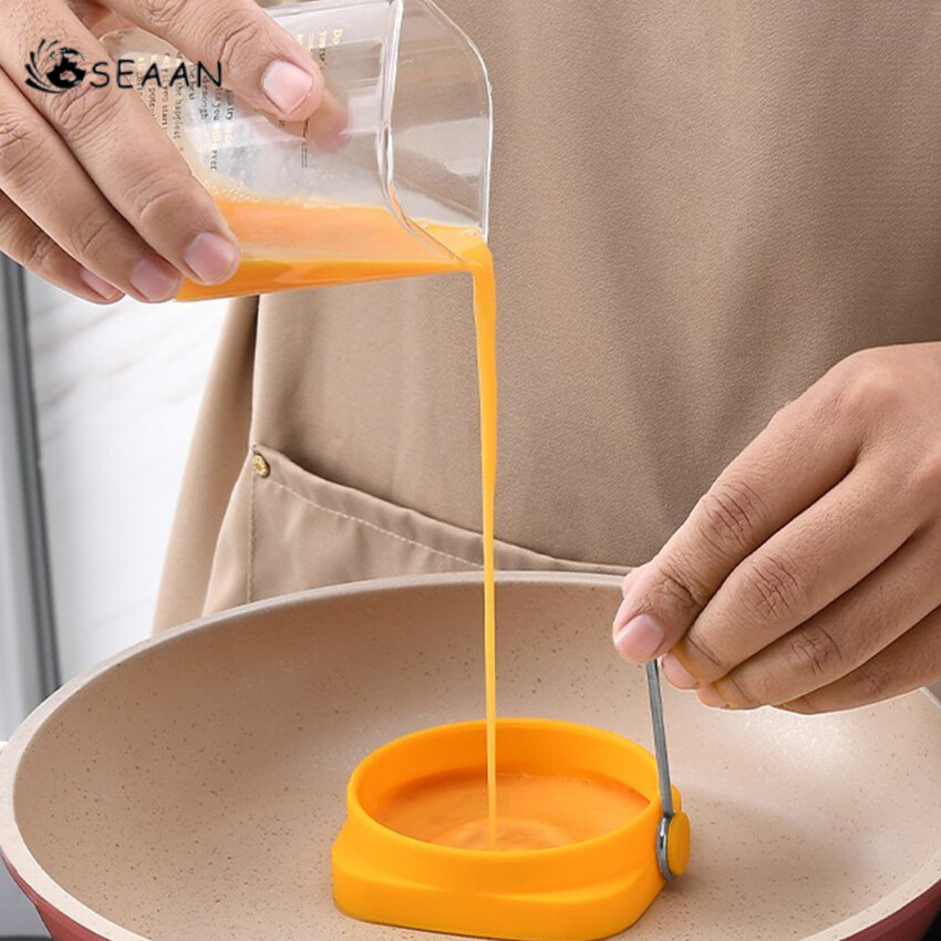 Egg Fried Mold Double-Sided Round Convenient Omelet Moulds Silicone Tools Pancake Maker Molds Frying Pan Accessories