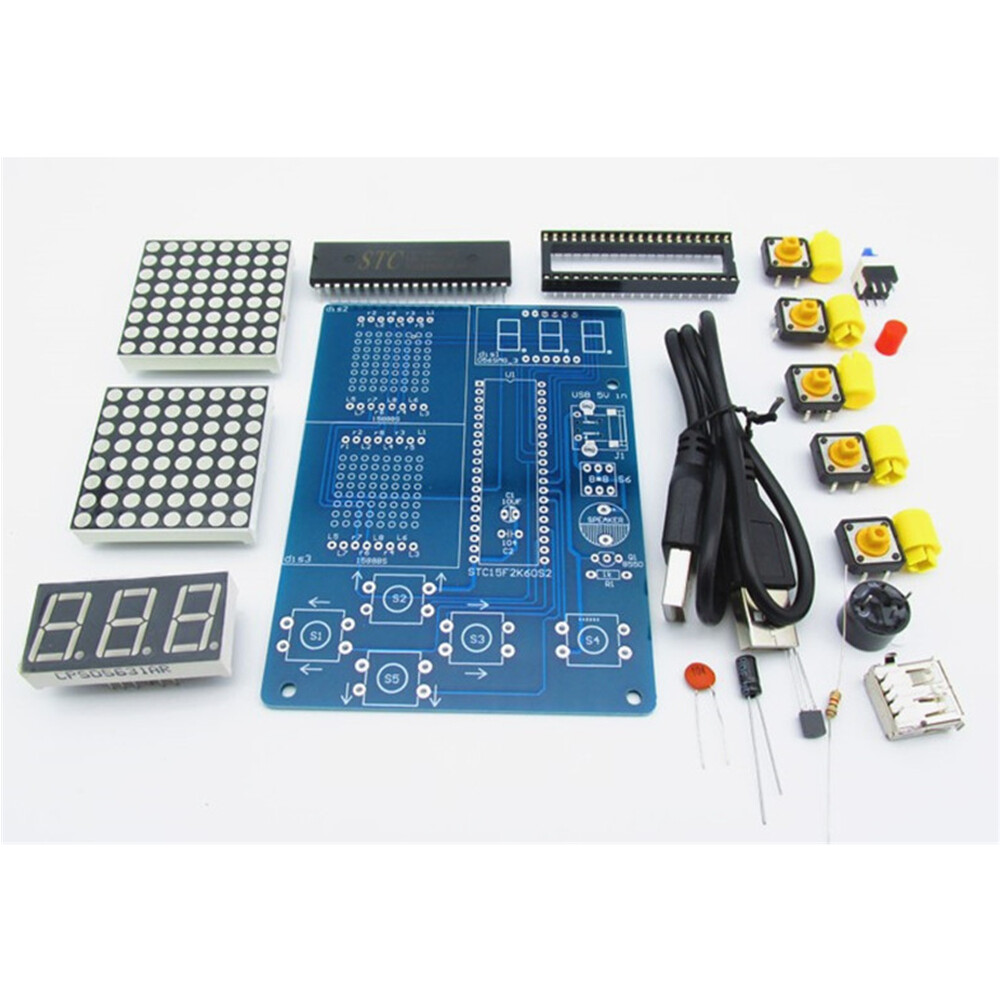DIY Game Kit with Acrylic Case PCB Electronic Soldering Training Kit Support For Retro/Snake/Plane/Racing Games