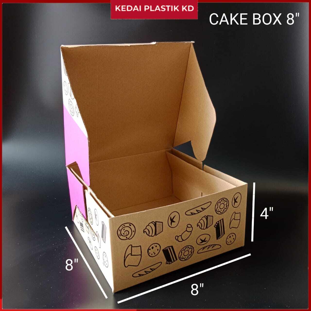 Tebal Thick Pizza Box Talam Box Carton Box Cake Box Packing Box Packaging Box Kotak Lazada