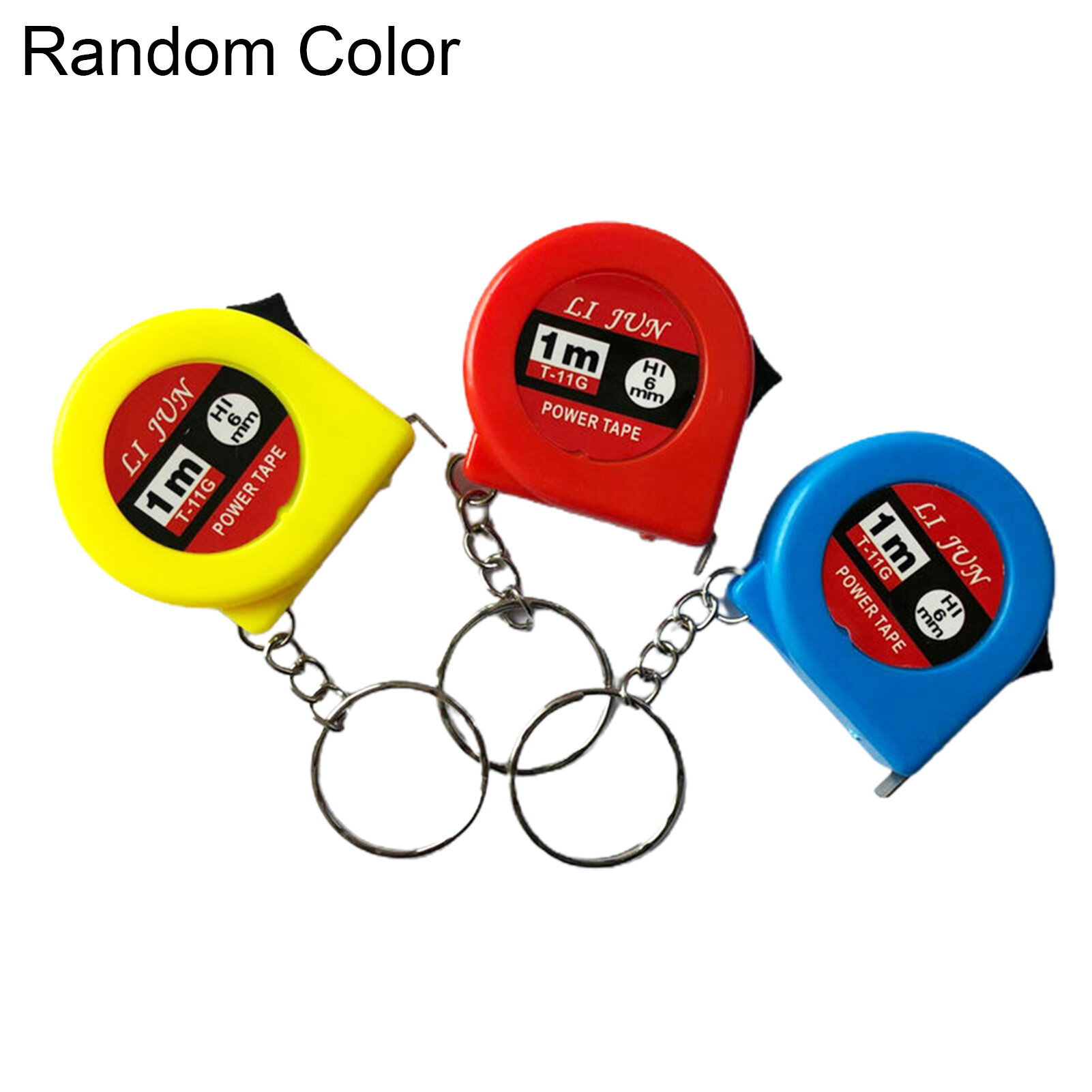 1m Mini Pocket Key Chain Retractable Metric Steel Tape Measure Ruler Tailor Tool