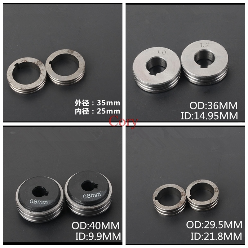 1pc mig welding machine wire feeding roll knurl groove for 0.8-1.0mm 1.0-1.2mm 1.2-1.2mm 1.2-1.6mm aluminum flux cord