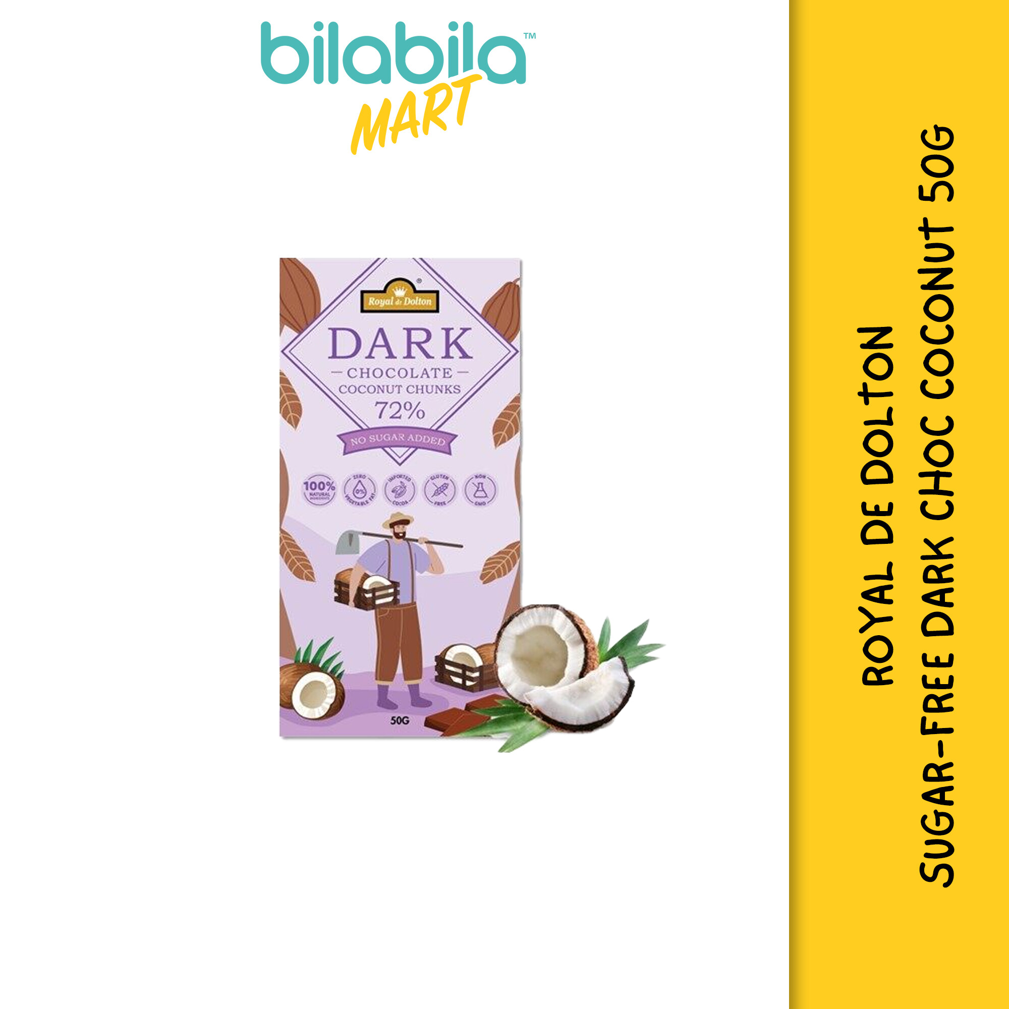 Royal De Dolton Sugar-free Dark Chocolate 72% Cacao (dark Choc 