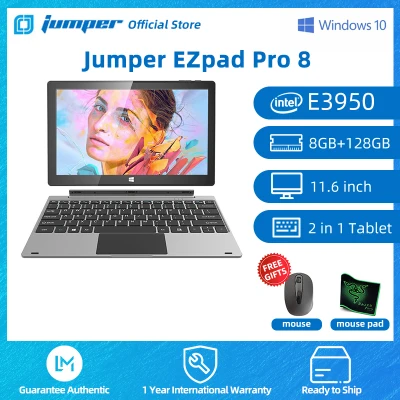 Jumper EZpad Pro8 Tablet PC with Keyboard 11.6 Inch 2-in-1s Laptop 8G 128G Intel E3950 Windows 10 OS for Online Learning Brand New for Sale