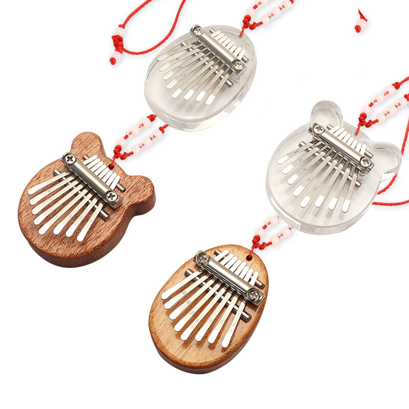 New 8-Tone Mini Thumb Piano Toys Kalimba Acrylic Transparent Keyboard Calimba Mini piano Instrument Tuner Hammer Gig Bag Malaysia