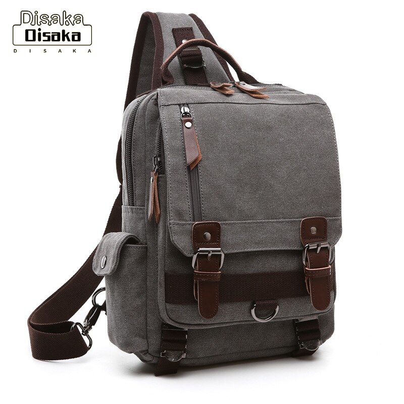 Disaka Fashion canvas outdoor travel messenger chest bag