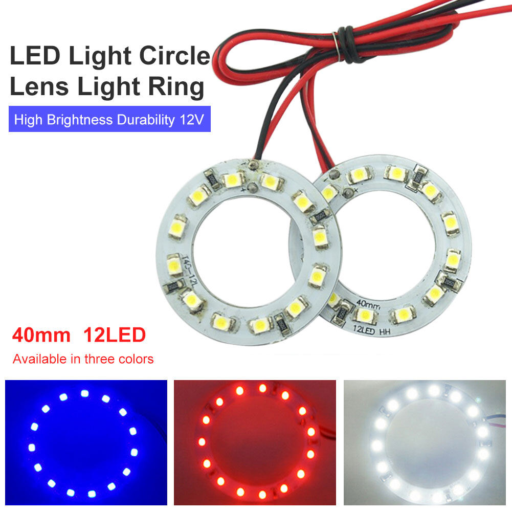 MOCHA【Ready Stock】LED Ring Light Circle 40mm LED Angel Eye Aperture Ambient Light White Red Blue High Brightness