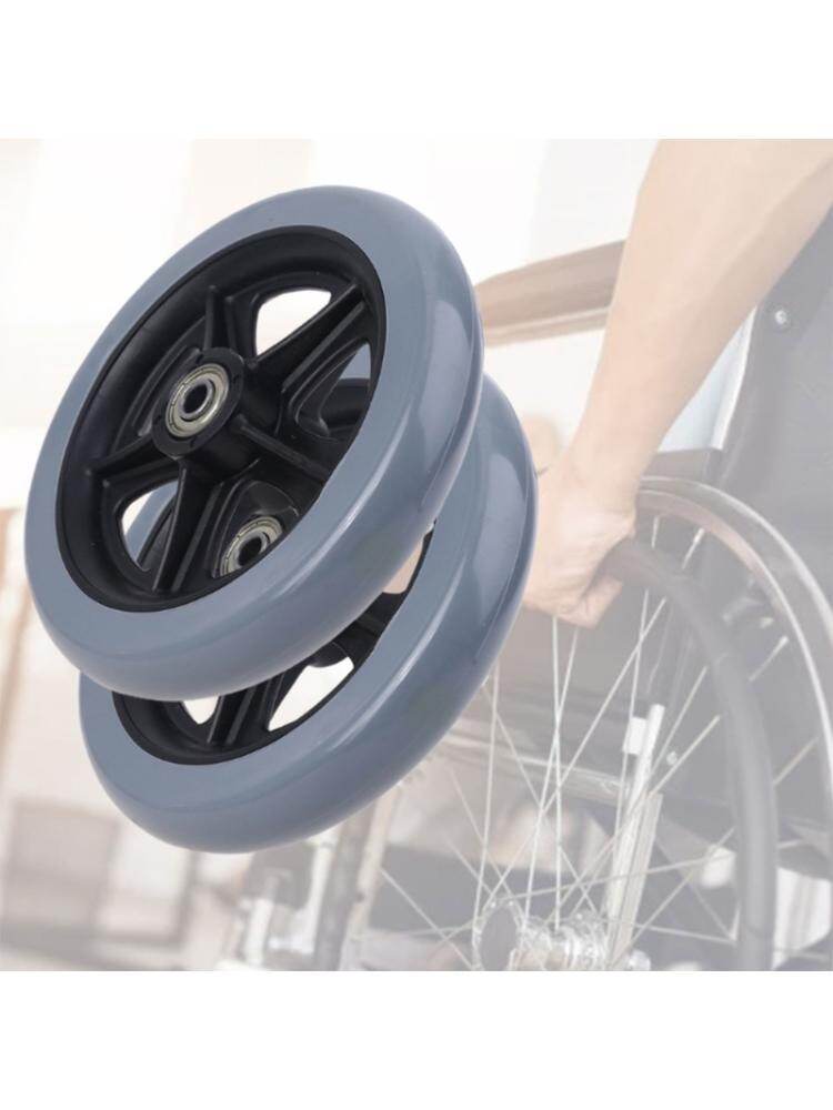 Bánh Trước Xe Lăn 6/8 Inch Bánh Xe Thay Thế Thông Dụng Bánh Lốp Đặc Chống Mài Mòn Trơn Tru Dễ Lắp Đặt
